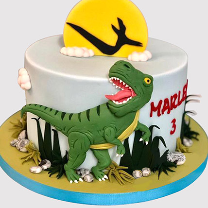 3D Dinosaur Butterscotch Cake