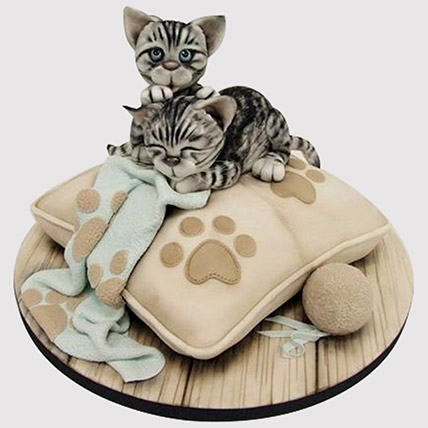 Adorable Cats Black Forest Cake