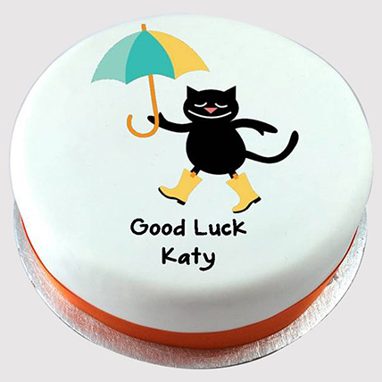 Adorable Good Luck Butterscotch Cake