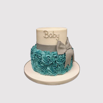 Baby Bow Truffle Cake