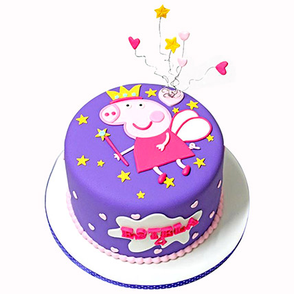 Baby Shower Peppa Pig Vanilla Cake