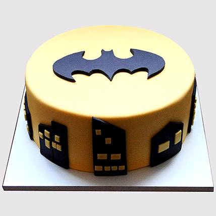 Batman Logo Butterscotch Cake