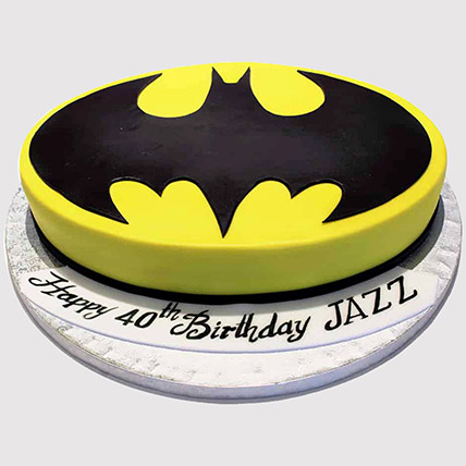 Batman Logo Special Vanilla Cake