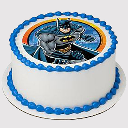 Batman Round Butterscotch Photo Cake