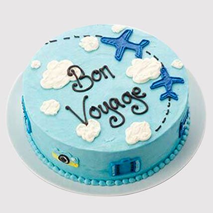 Bon Voyage Themed Truffle Cake