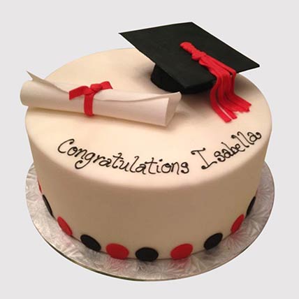 Congratulatory Graduation Butterscotch Cake