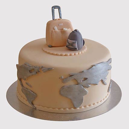 Designer Fondant Farewell Vanilla Cake