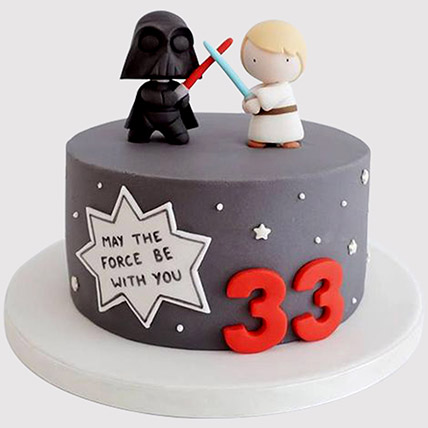 Designer Star Wars Black Forest Cake