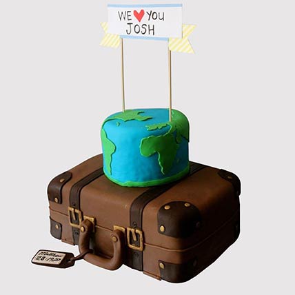 Designer Travel The World Vanilla Cake