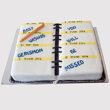 Farewell Notebook Butterscotch Cake