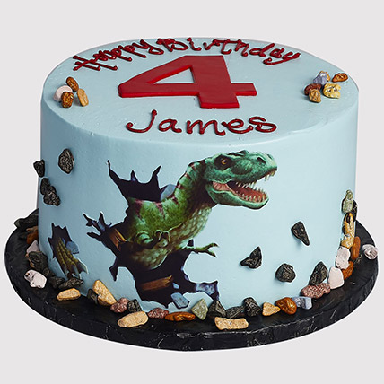 Fondant Dinosaur Black Forest Cake