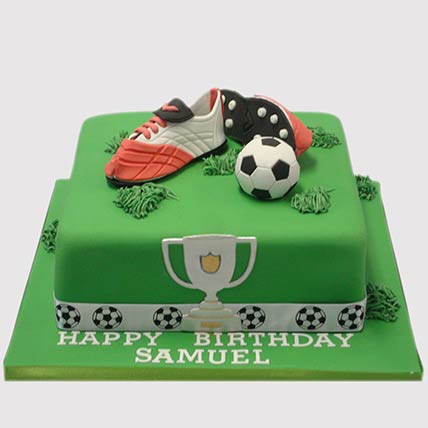 Football Cup Butterscotch Cake