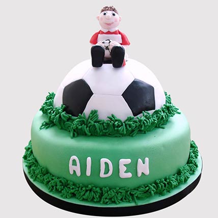Football Player Black Forest Cake