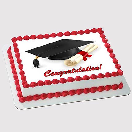 Graduation Vanilla Photo Cake