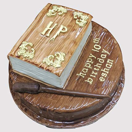 Harry Potter Magical Book Truffle Cake