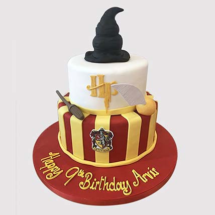 Harry Potter Theme Fondant Black Forest Cake