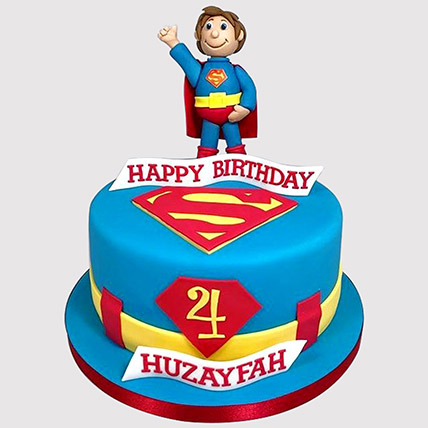 Hey Superman Fondant Vanilla Cake
