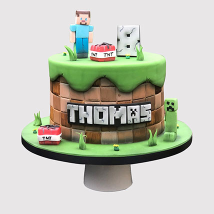 Minecraft Fondant Vanilla Cake