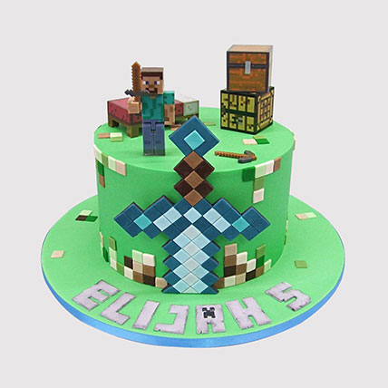Minecraft Herobrine Black Forest Cake