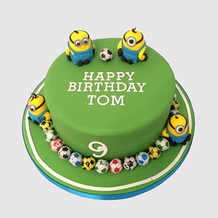 Minion Playing Football Black Forest Cake