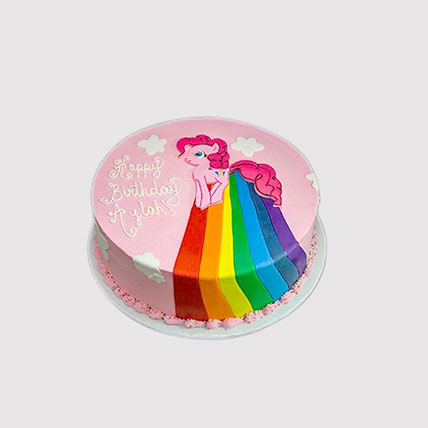 Pinkie Pie Rainbow Power Vanilla Cake