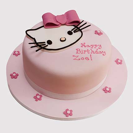 Pretty Pink Hello Kitty Vanilla Cake