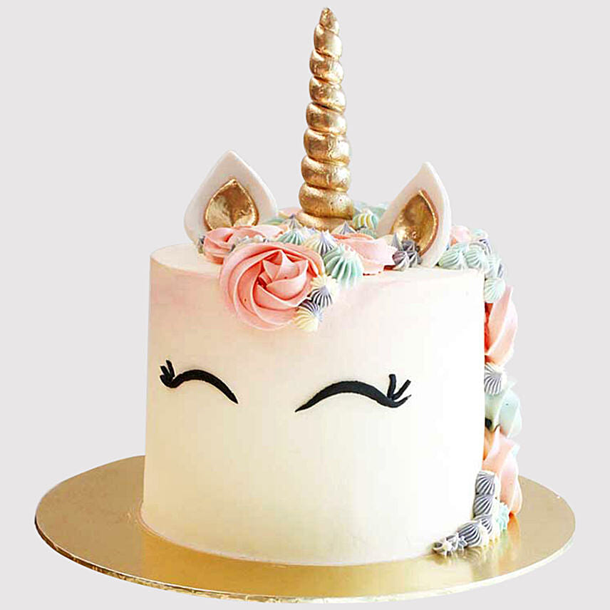 Pretty Unicorn Themed Truffle Cake