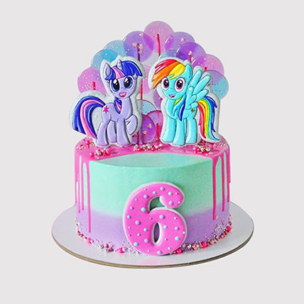 Rainbow Dash and Twilight Sparkle Butterscotch Cake