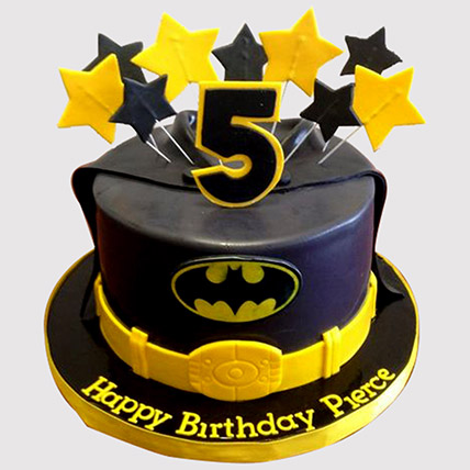 Starry Batman Vanilla Cake