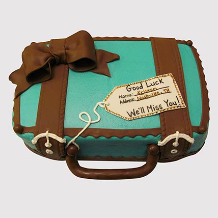 Suitcase Farewell Butterscotch Cake