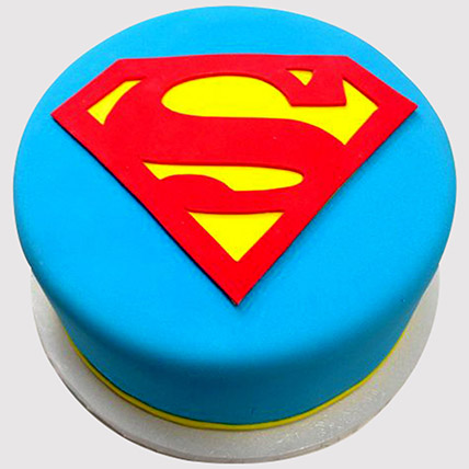 Superman Logo Butterscotch Cake
