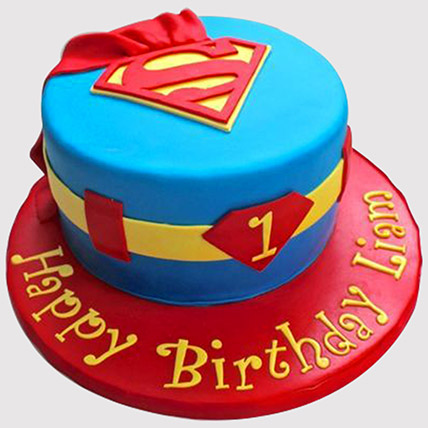 Superman Vanilla Cake