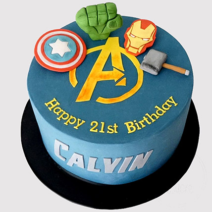 The World Of Avengers Truffle Cake