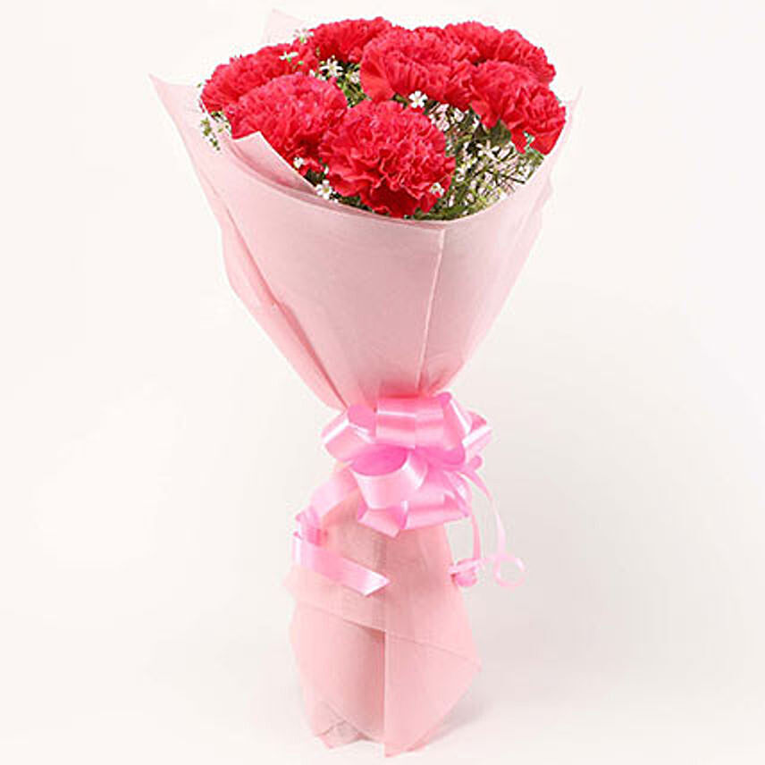 Online Pink Beautiful Carnations Bouquet Gift Delivery In Singapore Fnp