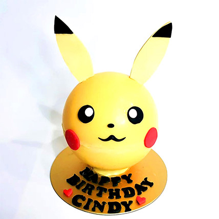 Pikachu Shaped Lychee Pinata Cake