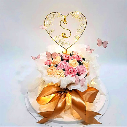 Floral Lychee Money Pulling Bouquet Cake