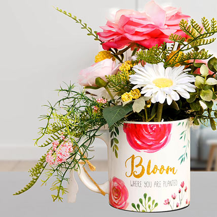 Majestic Mixed Flowers In Bloom Mug