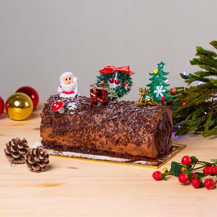 10 Budget-Friendly yet Thoughtful Secret Santa Gifts in Singapore- Chocolate Log Cake