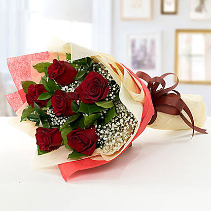 Alluring 6 Red Rose Bouquet