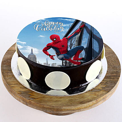 The Spiderman Chocolate Photo Cake