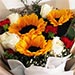 Bouquet of Sunflowers Roses & Carnations