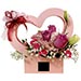 Love Flower Box Arrangement of Roses & Eustomas