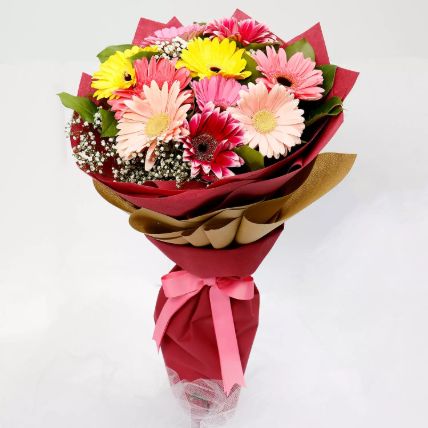 10 Gerbera Flowers Bouquet