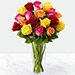 Vase Of 20 Vivid Roses