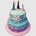 2 Layered Frozen Theme Vanilla Cake