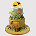 2 Tier Dinosaur Theme Butterscotch Cake
