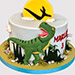 3D Dinosaur Black Forest Cake