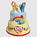 Adorable My Little Pony Theme Vanilla Cake