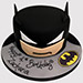 Batman Head Fondant Black Forest Cake