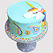 Colourful Unicorn Butterscotch Cake